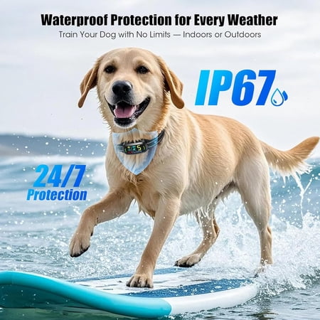 Smart AI Bark Collar for Large Medium Small Dogs Anti Barking Device with 5 Training Modes Exclusive Forced Bark-Stopping Rechargeable IP67 Waterproof Bark Collar with 5 Sensitivity (Black)