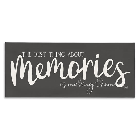 Stupell Industries Traditional Making Memories Sentiment Canvas Art, 24 x 10, by Marla Rae