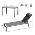 thumbnail image 2 of Domi Outdoor Living 3-Piece Adjustable Pool Lounge Set, Steel Textilene Sunbathing Chairs with Headrest (2 Gray Chairs W/Table), 2 of 8