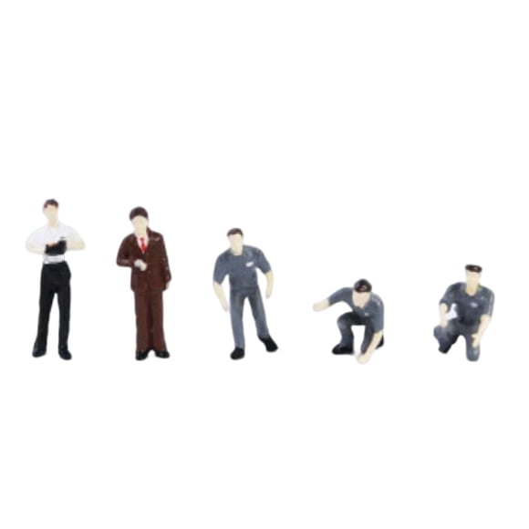 5 piezas pintadas a mano 1:64 reparador figura Dioramas personas modelo miniatura escenas escena Micro paisaje diseño tren ferrocarril adornos Gris Salvador Figura reparador