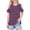 Purple, variant on UAMVSH Girls Cold Shoulder Tops Casual Striped Short Sleeve Shirts Kids Crewneck Cute Tunic Blouse Fashion Tees Summer Clothes