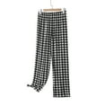 thumbnail image 6 of Audhol Lounge Pants Women, Women's Gingham Pajama Pants Cotton Pj Bottoms Casual Drawstring Plaid Sleep Pants with Pockets Pj Pants Women Black L, 6 of 6