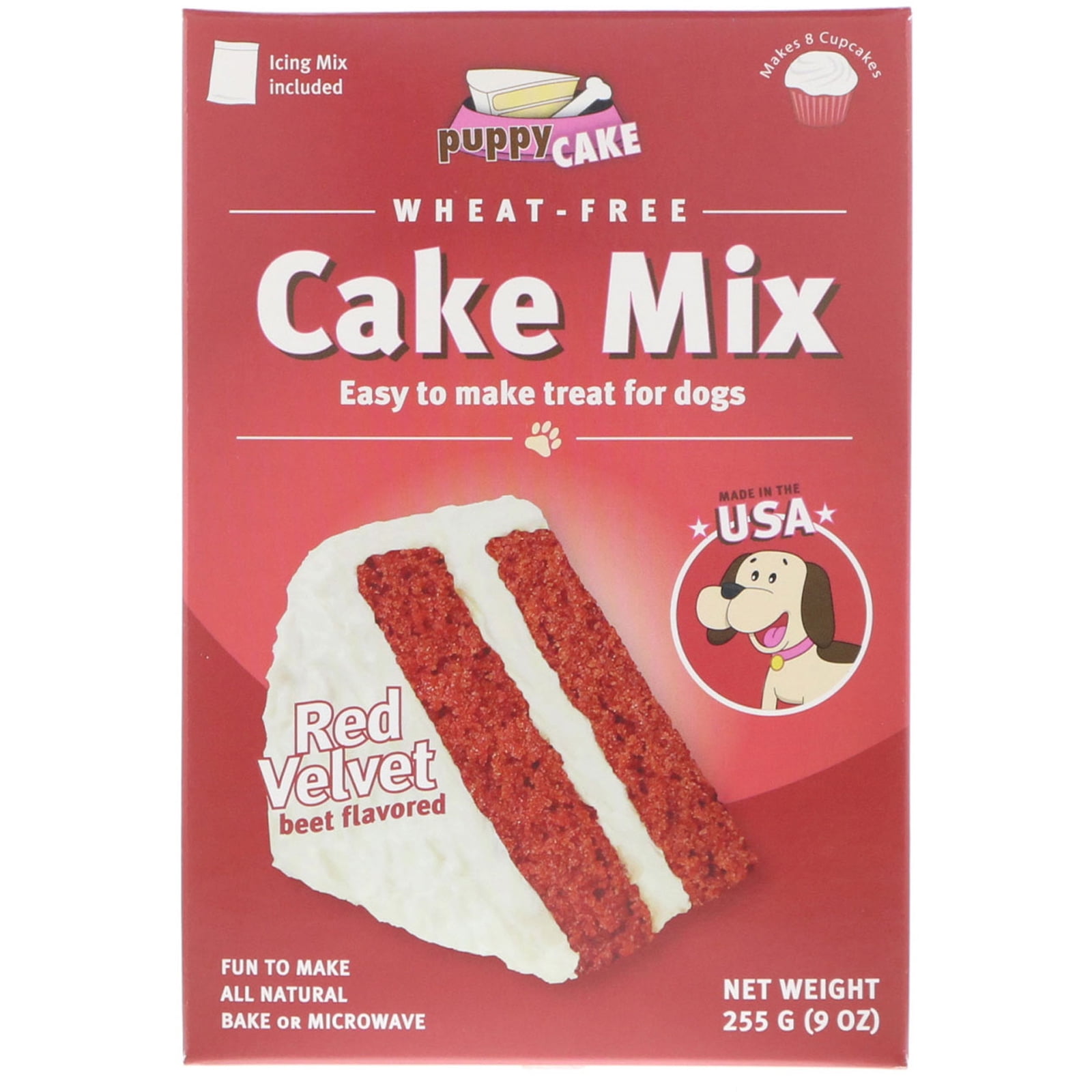 Puppy Cake WheatFree Cake Mix, For Dogs, Red Velvet, Beet Flavored, 9