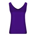 thumbnail image 4 of Admvng Womens Tank Tops Casual Solid Color Top Polyester Sleeveless S-2XL, 4 of 6