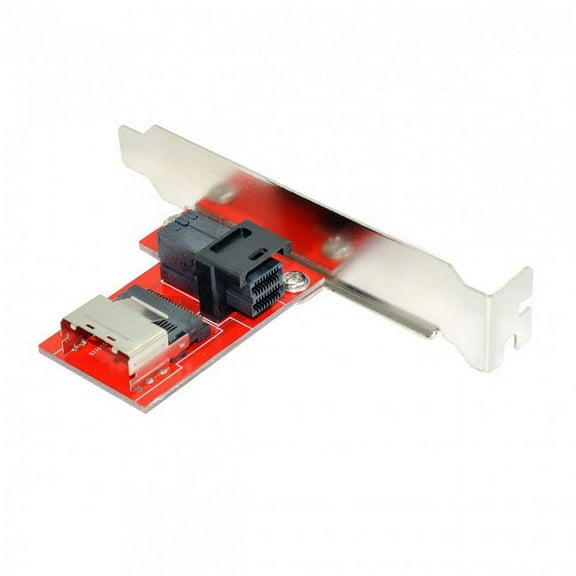 CY PCI-Express 4.0 Mini SAS SFF-8087 to SAS HD SFF-8643 PCBA Female Adapter With Bracket