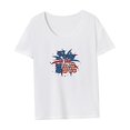 thumbnail image 4 of Camiseta de verano para mujer, camiseta de manga corta para oficina, senderismo, desplazamientos, viajes XL, 4 of 7