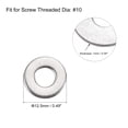 thumbnail image 3 of Unique Bargains #10 Rondelle Plate en Acier Inoxydable 304 pour Vis et Boulon 100 Pcs, 3 of 5