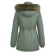 thumbnail image 5 of Chaquetas y abrigos casuales con capucha y manga larga para mujer, de otoño y de color liso, con cremallera, manga larga, medianos y largos, desmontables, cálidos, con cuello grande, holgados, tops de, 5 of 9
