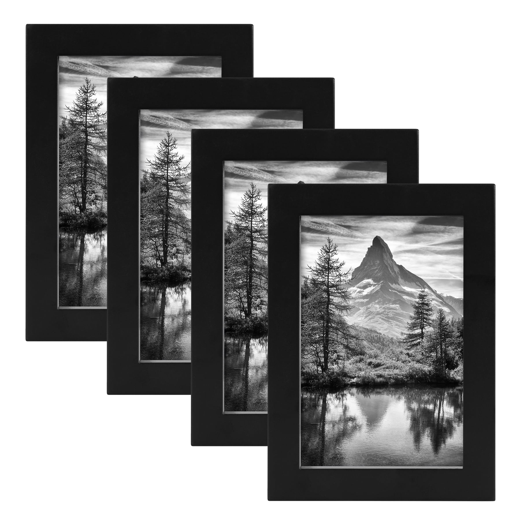 Hastings Home Hastings Home 4x6 Picture Frames - 6 Pack, Black 167604DGA