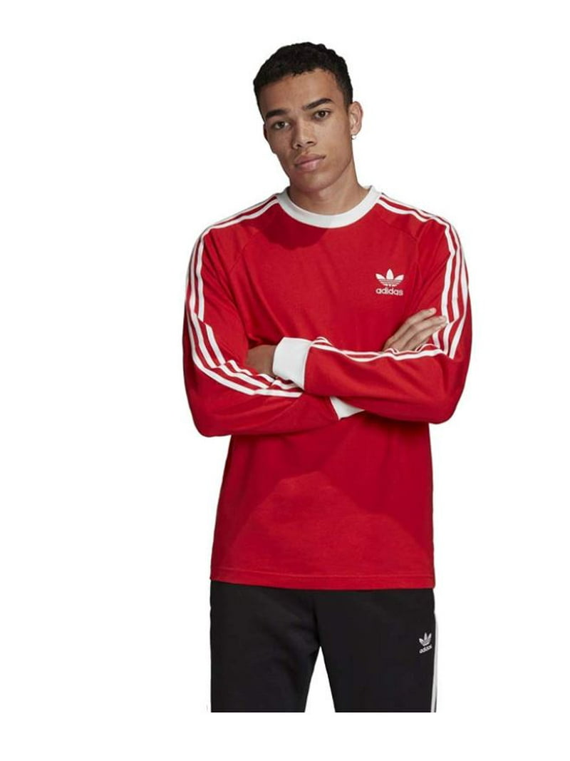 Rendition Landsdækkende på Adidas Originals Men's LUSH RED 3-Stripes Long Sleeve T-Shirt , XLarge NWOT  - Walmart.com