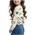 thumbnail image 4 of YunPes Girls' Long Sleeved Shirts Colorful T Shirts Round Neck Tops Light T Shirts Loose Pullovers Basic Long Sleeve Girls 2t, 4 of 6
