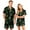 Green, variant on Couples Matching Halloween Pajamas Set Short Sleeve Button Down Shirt and Shorts Spooky Pumpkin Nightwear Loungewear PJs