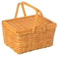 thumbnail image 3 of Woodchip Picnic Storage Basket with Cover and Movable Handles, 3 of 7