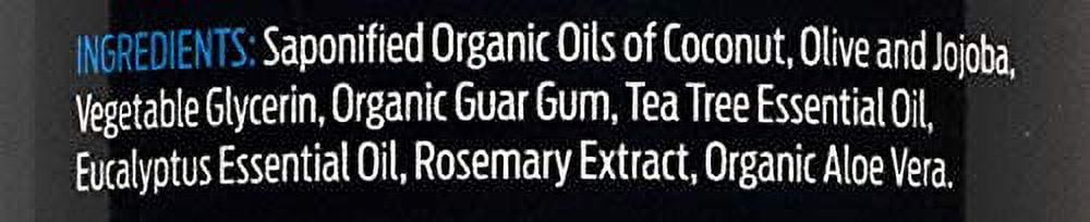 Defense Soap Shower Gel Body Wash 12 oz (2 Pack) Natural Organic Shower Gel with Tea Tree Oil and Eucalyptus Oil