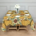 thumbnail image 3 of Fall Sunflower Pumpkin Square Tablecloth,Waterproof Square Table Cover,Wipeable Spillproof Washable Table Cover for Home Kitchen Party Decor 60"x60"(152x152cm), 3 of 6