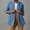 Blue, variant on Vxararl Women's Notched Lapel Denim Blazer Long Sleeve Slim Jean Jacket with Pockets Button Down Casual Jean Cotton Coat for Party Office Oversized Blazers for Women Black XL