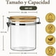 thumbnail image 3 of Set de 2 Mason Jars de Vidrio con Tapa de Bambú 500 ml, Frascos Herméticos para Alimentos, Especias o Cocina, Antifugas, 3 of 7