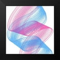 thumbnail image 2 of Aesthete 12x12 Black Modern Framed Museum Art Print Titled - Comb Strokes One, 2 of 5