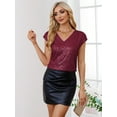thumbnail image 2 of Women's Sparkling Sequin Sleeveless Top - Shiny Casual Party Shirt for Summer, 2 of 5