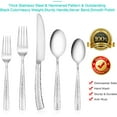 thumbnail image 6 of Flatasy Flatware Silverware Hammered Mirror 20 Piece Set for Home Kitchen Restaurant Hotel Service for 4, 6 of 6