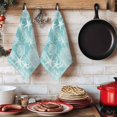 thumbnail image 6 of Turquoise Coastal Kitchen Towels Set of 3, Nautical Coral Starfish Shell Turtle Summer Absorbent Dish Towels for Kitchen, Microfiber Hand Towel, Quick Drying Tea Towel for Cleaning Dishcloths, 6 of 7