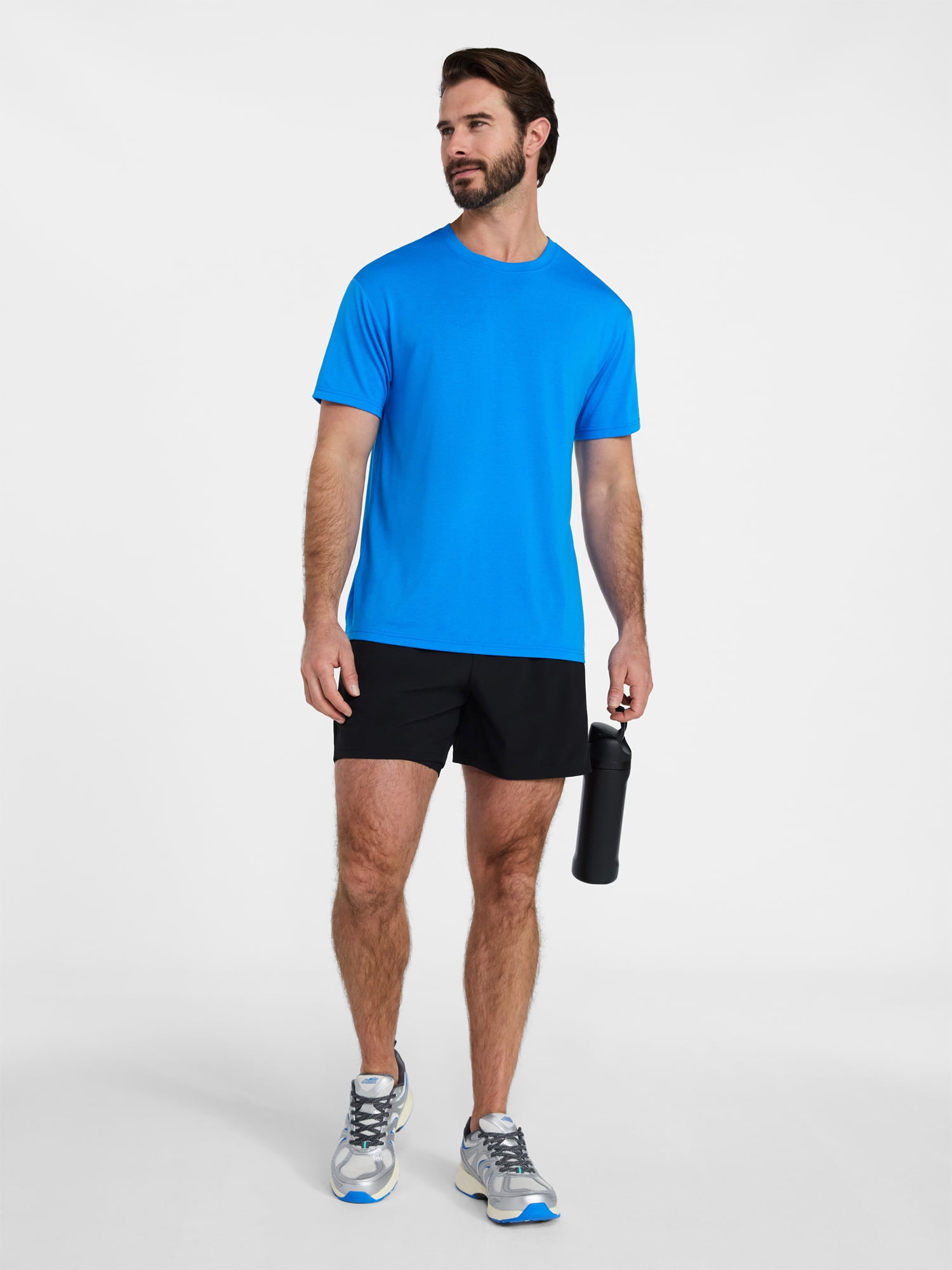 Athletic Works Men's and Big & Tall Tri Blend Tee with Short Sleeves, Sizes XS-4XLT