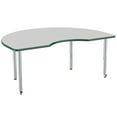 thumbnail image 6 of ECR4Kids 48in x 72in Kidney Premium Thermo-Fused Adjustable Activity Table Grey/Green/Silver - Super Leg, 6 of 8