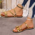 thumbnail image 5 of AXXD Gold Sandals for Women 9 New Summer Plus-size Cool Flat Sandals, 5 of 8