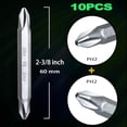 thumbnail image 2 of 10-Pack Double End Screwdriver Bits, Magnetic Phillips Bits #2 For Impact Driver, 1/4" Hex-Shank S2 Steel CNC Machined Tips$$Tools & Hardware Other, 2 of 7