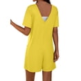 thumbnail image 5 of Anygrew Rompers for Women Casual Short Sleeve Oversized Athletic Workout Reversible Hot Shot Tee Romper Deep Pockets, 5 of 6