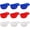 Multicolor, variant on Wiywef 9-Pack Mini Baseball Cap Design Ice Cream Bowls Plastic Helmet Dessert Snack Cups Party