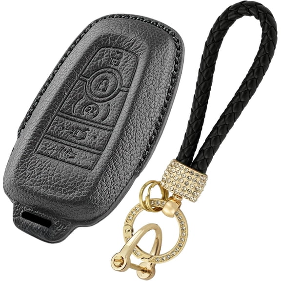 Car Key fob Cover Fit For Ford Explorer Fusion Escape Edge Expedition F150 F250 F350 Key Case with Keychain 5 Button