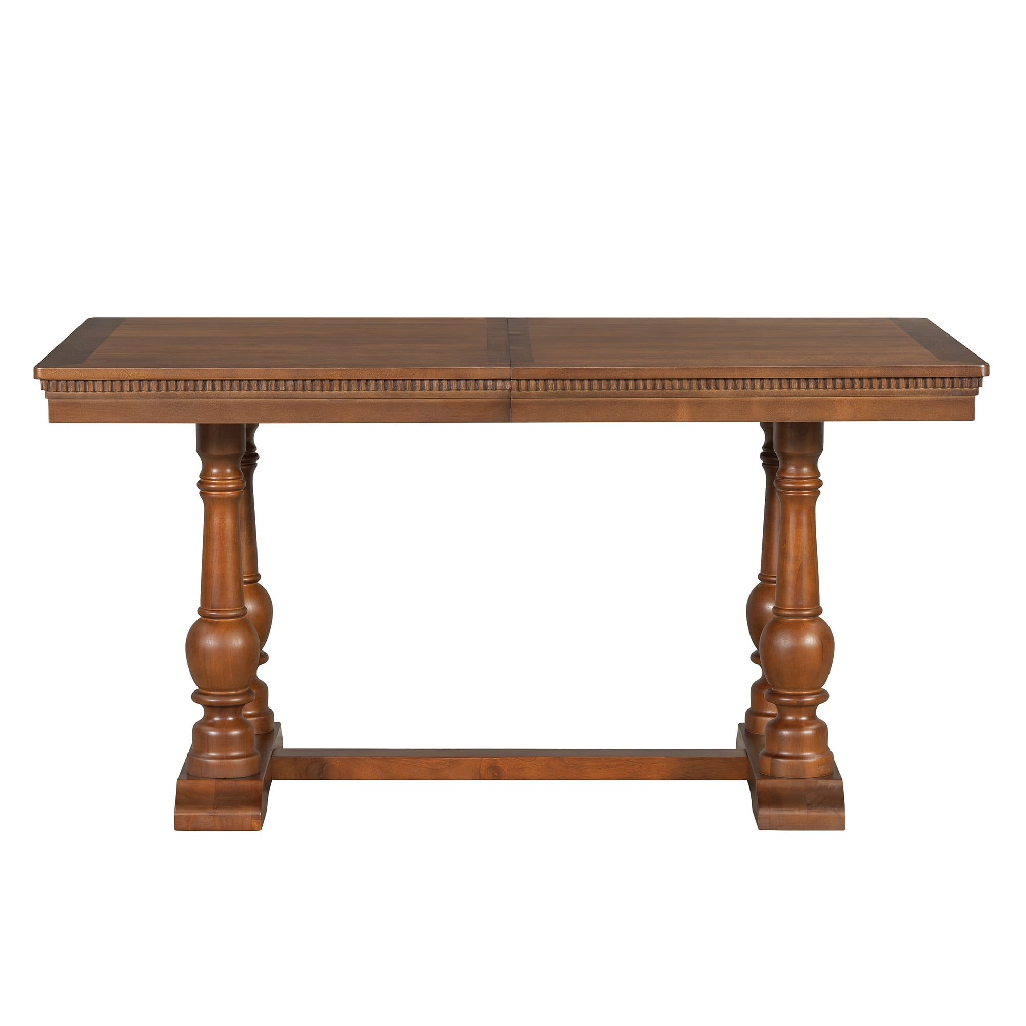7-Piece Dining Table Set for 6, 58"-76" Extendable Dining Table with 6 Oval-Back Upholstered Chairs