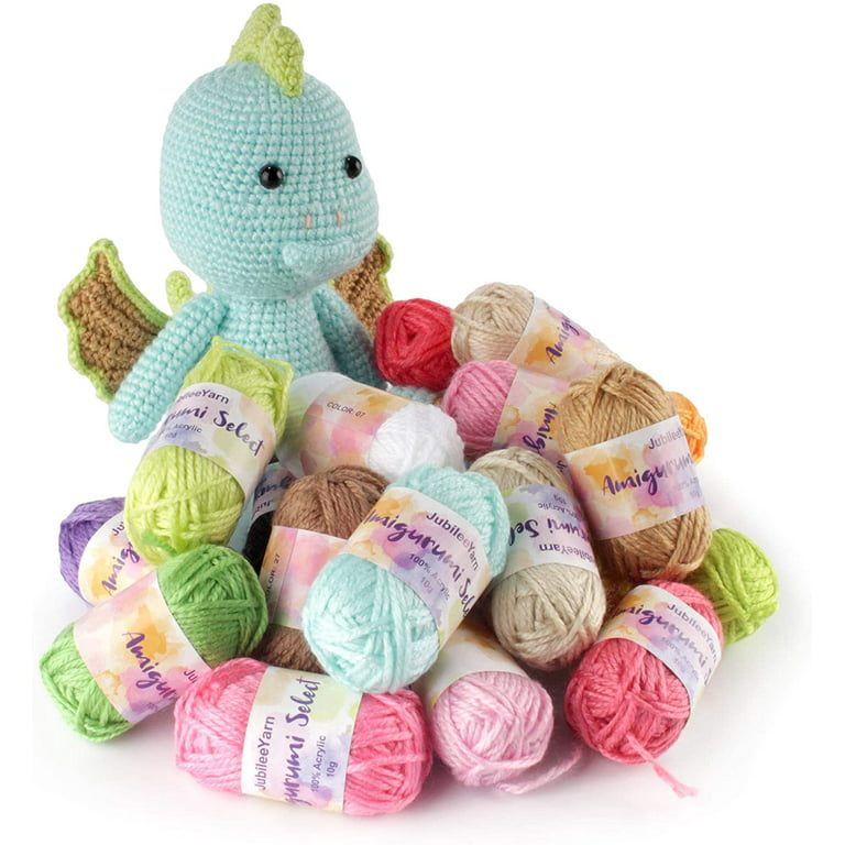 Amigurumi Select 100% Acrylic Craft Yarn Bonbons - Crochet and Knitting  Projects - Surprise Pack - 10 x 10g Bonbons 250 yds Total
