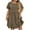 Brown, variant on ZQUUVOU Women's Plus Size Summer Dresses Casual Solid Short Sleeved Round Neck Dress Olive Green