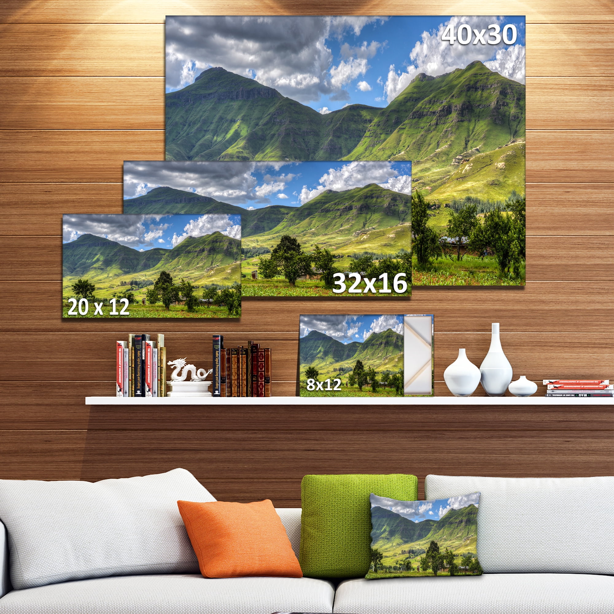 Lesotho Mountains Panorama Landscape Canvas Art Print Walmart Canada