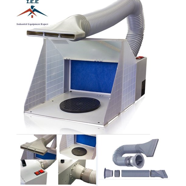 Portable Hobby Airbrush Paint Spray Booth Kit Exhaust Filter Extractor
