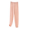 thumbnail image 2 of YYDGH Women's Home Pajamas Pants Elastic Waist Cuffed Hem Soft Lounge Pants Casual Loose Fit Sleep Pajama Bottoms with Pockets Daily Wear, 2 of 6