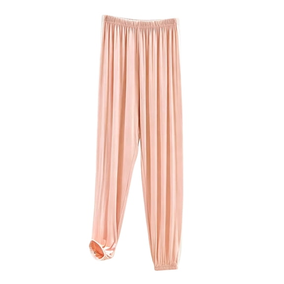 Hjlmsx Women's Home Pajamas Pants Elastic Waist Cuffed Hem Soft Lounge Pants Casual Loose Fit Sleep Pajama Bottoms with Pockets Daily Wear