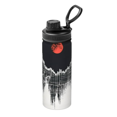 

Uemuo Abstract Red Sun Design 18OZ Insulated Kettle Sports Water Bottle Stainless Steel Kettle Vacuum Insulated Flask Flip Lid Travel Mug