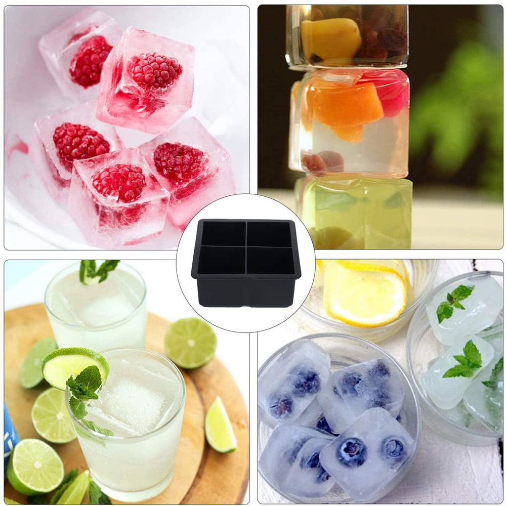 Ztomine Silicone Freezer Tray With Lid - Silicone Freezer Food Molds- Large  Ice Cube Tray,Silicone Freezer Container,Freeze & Store Soup, Sauce