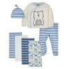 Gerber Organic Baby Boy Take Me Home Outfit Set & Blankets Bundle, 7-Piece