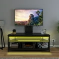 thumbnail image 5 of Dextrus Height Adjustable TV Stand Mount, Swivel Entertainment Center with Power Outlet and LED Lights, for TVs up to 70 inches, 5 of 7
