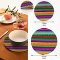 thumbnail image 3 of Pot Holders Trivets Set Cotton Potholders Set, Hot Pads Set of 2, Mexican Serape Stripes Hot Pot Trivets One 9.45 Inch and One 7 Inch, 3 of 6