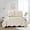 Beige, variant on FanciHommie 3-Piece Hotel Style Bedspread Set, Delicate Jacquard Weave & Scalloped Edging King Size Beige