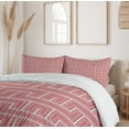thumbnail image 6 of Ambesonne Geometric Duvet Cover Sets, Bohemian Mosaic Lines, 2-King, Dark Pink and White, 6 of 6