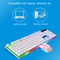 thumbnail image 5 of Poseca Gaming Keyboard and Mouse Combo Set, Rainbow LED RGB Backlit Keyboards Mouse, USB Wired Floating Comfy Keyboards, Quick Responding Speed Keyboard for PS4/PS3/Xbox One PC Games, 5 of 9