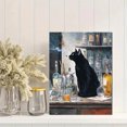 thumbnail image 2 of UXIEQU Black Cat Smoking Whiskey Canvas Wall Art Print 15.75x11.81 Inches, 2 of 8