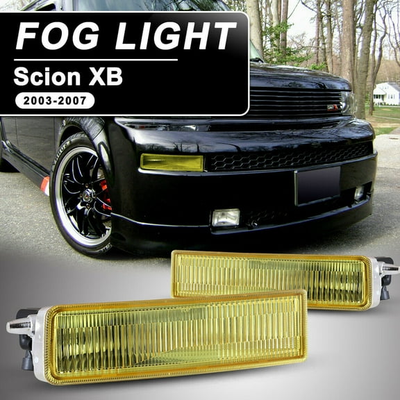Fog Lights Yellow Lens Fits 04-06 Scion xB Pair Car Lamps Replacement w/ Switch