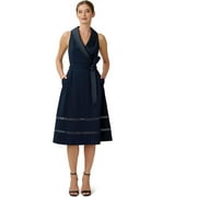 Adrianna Papell Women's Fit Flare Tuxedo Dress Color Midnight Size 10